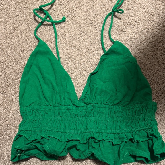 Green Halter Top - Picture 1 of 2